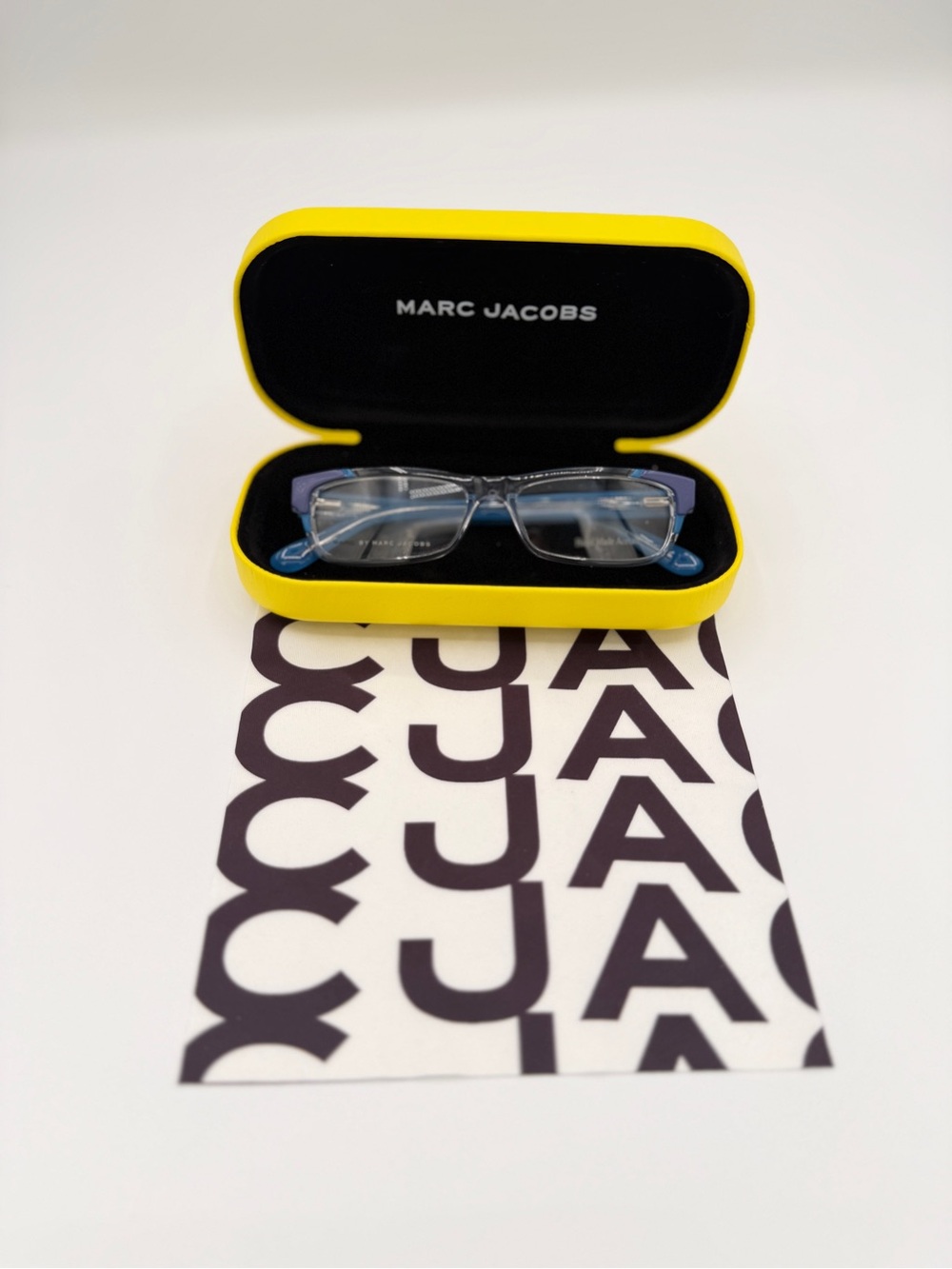 NEW Marc by Marc Jacobs MMJ553 Violet Blue Crystal Eyeglass Frame 52-15-140 Case